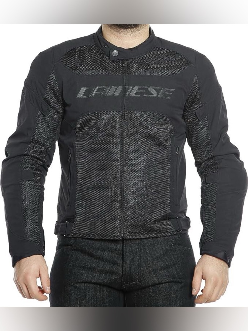 Dainese Air Frame D1 Tex Motorcycle/Motorbike Mesh Airvent Jacket Black, Size 54